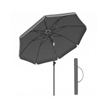 SONGMICS Parasol zewnętrzny, ośmiokątny, Ø 180 × 157–208 cm