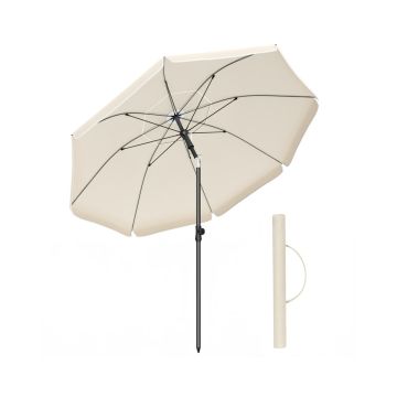 SONGMICS Parasol zewnętrzny, ośmiokątny, Ø 180 × 157–208 cm
