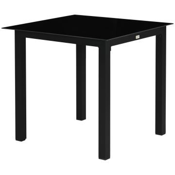 Outdoor table Outsunny 80x80x74cm., black