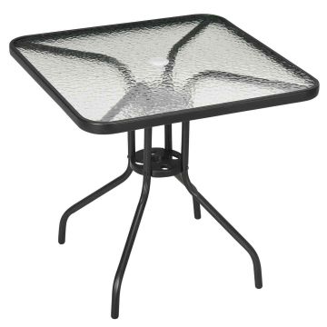 Stół ogrodowy Outsunny 76x76x72cm, czarny