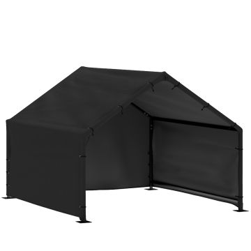 Outdoor dog kennel, Black, 125 × 110 × 93 cm