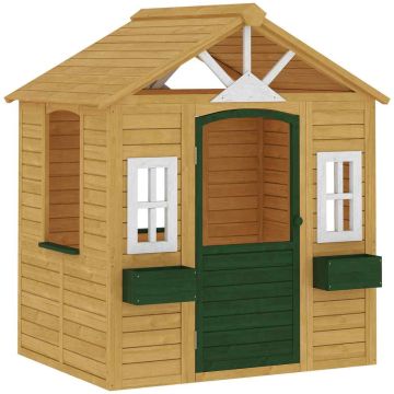 Domek zabaw dla dzieci na zewnątrz, dla dzieci w wieku 3-8 lat, 134,5 × 97 × 150 cm