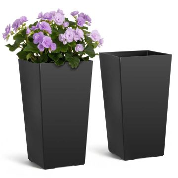 Donice zewnętrzne VEVOR F3055W-BK, 2 szt., czarne, 300 × 300 × 550 mm