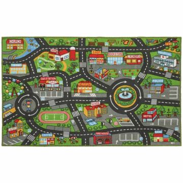 Mata do zabawy dla niemowląt Aosom 431-091V00MX, szara, 160 × 100 × 0,5 cm