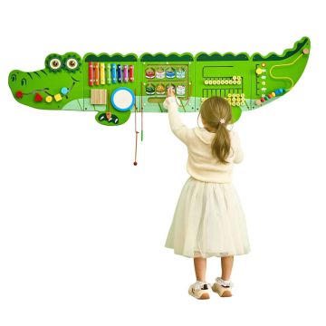 Educational activity wall VEVOR QG202409343, 9 activities, 1590 × 450 × 48 mm