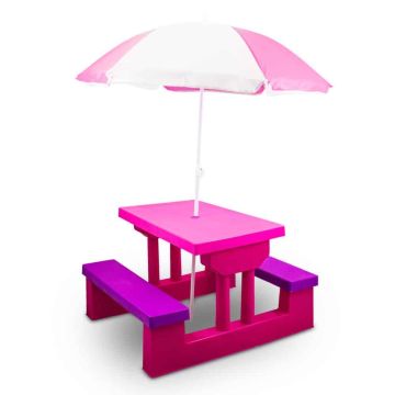 Children's garden furniture set, pink