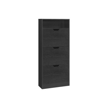 Szafka na buty 24x60x139cm., czarna