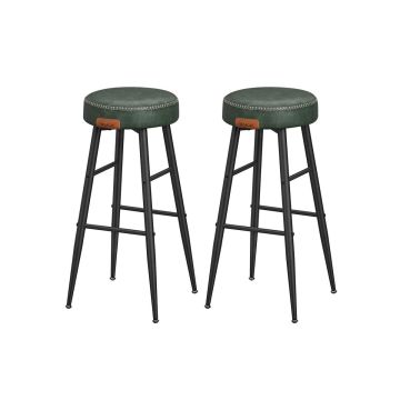 Bar stool set 51.6x51.6x76.2cm., black/green