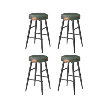 Bar stool set 49.5x49.5x63cm., black/green