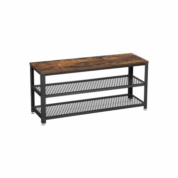 Shoe rack 100 x 30 x 45 cm., brown/black