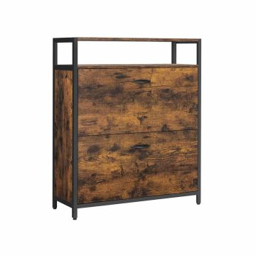 Szafka na buty 80x30x95cm, brązowo-czarna