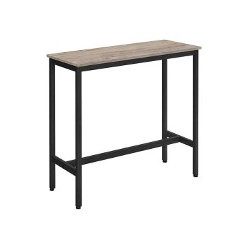 Rectangular bar table, black
