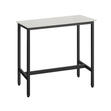 Bar table 40x100x90cm., white/black