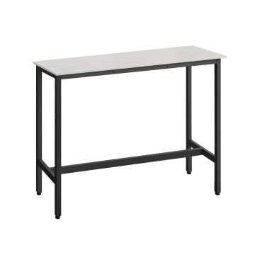 Bar table 40x120x90cm., white/black