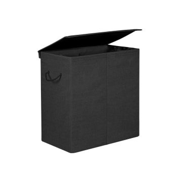 Laundry basket 142 L capacity, black