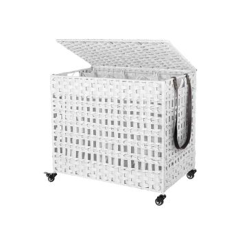 Handmade laundry basket, white