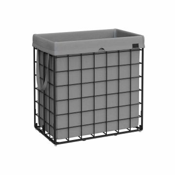 Laundry basket 110L, black-gray