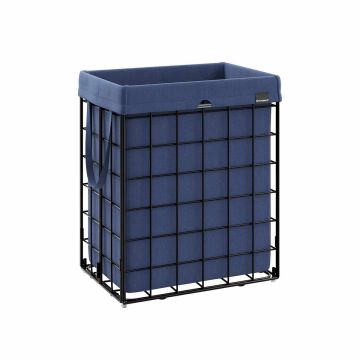 Laundry basket 110L., black/dark blue