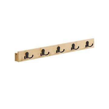 Wall-mounted clothes rack 4.8x70x7cm., light brown/black