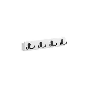 Wall-mounted clothes rack 4.8x40x7cm., white/black