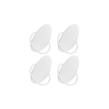 Set of 4 clothes hooks 5.5x7.3x8.5cm., white