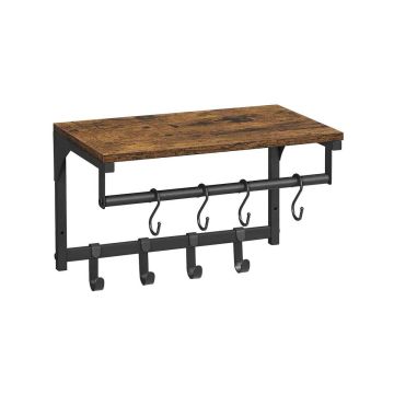 Wall-mounted clothes rack with 8 hooks LCR103B01
