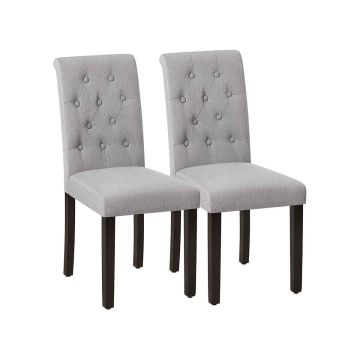 Dining room upholstered chair set, gray