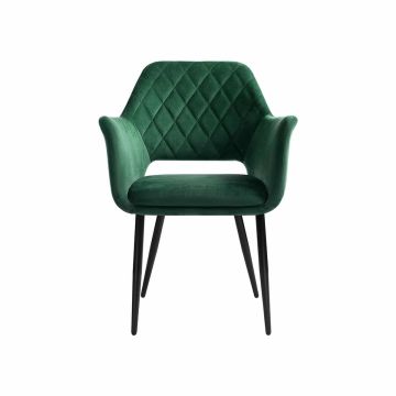Dining chair with armrests and backrest