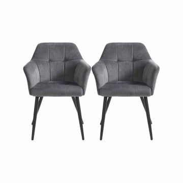 Set of 2 upholstered dining chairs