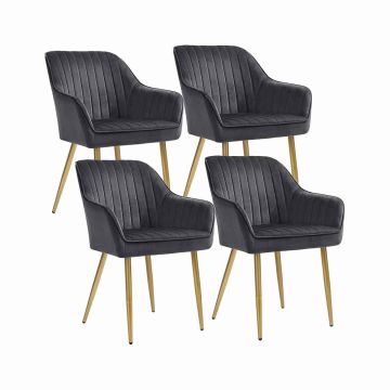 Set of 4 upholstered dining chairs