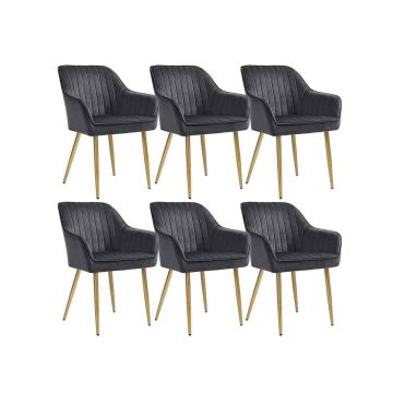Set of 6 upholstered dining chairs