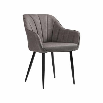 Set of 2 dining chairs with PU covers