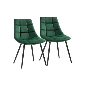 Set of 2 dining chairs, green