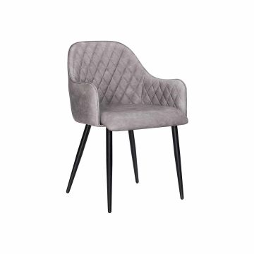Set of 2 vintage dining chairs, grey