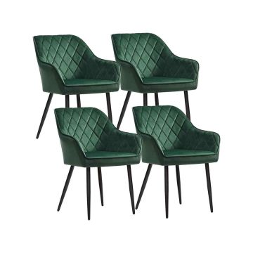 Dining chair set Velvet, green