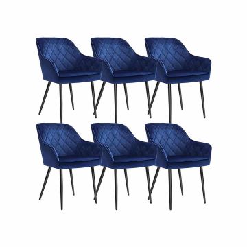 Set of 6 dining chairs, blue