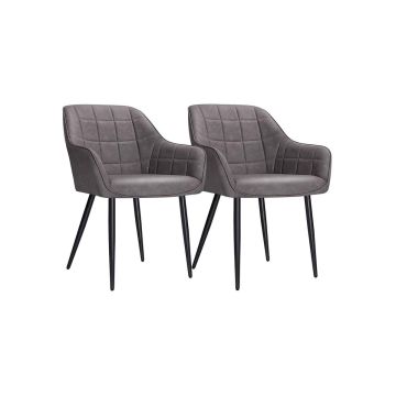 Set of 2 dining chairs, grey