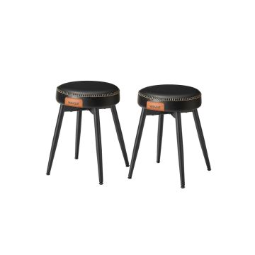 Set of 2 stools 48x48x48.2cm., black