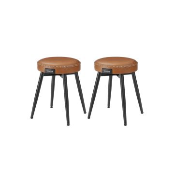 Bar stool set 48x48x48.2cm., brown/black
