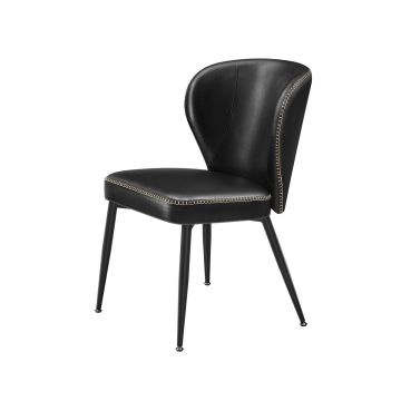 Set of 2 dining chairs 55x52x80.7cm., black