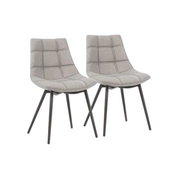 Dining chair set of 2, grey