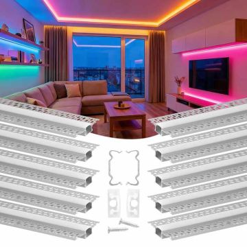 LED channel VEVOR ft6.6-10, 10 pcs, 200 × 2 m