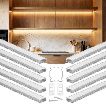 LED channel VEVOR U-6.6-10, 10 pcs, 200 × 2 m