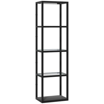 LED floor lamp, 4 shelves, 45 × 157 × 29 cm