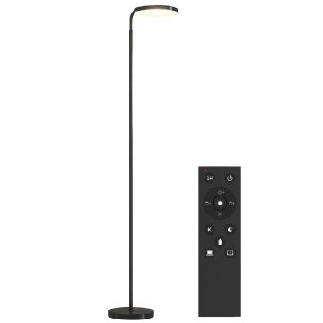 LED floor lamp, Black, 41 × 25 × 166–177 cm