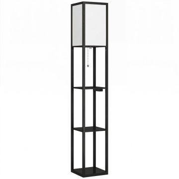 LED floor lamp, with 3 shelves, 26 × 160 × 26 cm