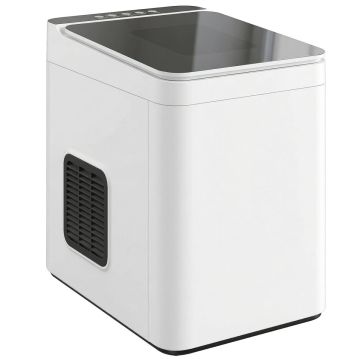 Ice maker, 12 kg/24 h, 1.5 l tank, White, 31.5 × 23.2 × 33.7 cm