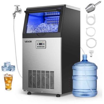 Ice maker VEVOR CIM-360T, 54 kg/24 h, 14 kg capacity, 40 × 75.9 × 38.5 cm