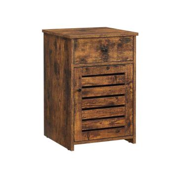 Stolik nocny LET152X01 40 x 40 x 60 cm, brązowo-czarny