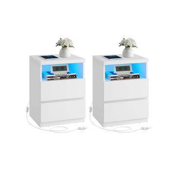 Side table set 35x40x55cm., white
